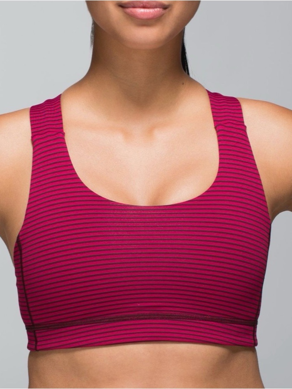 lululemon athletica Striped Scoop Sports Bra, size 4